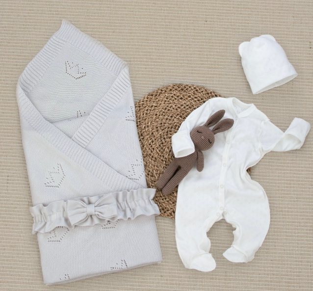 Фотография товара Комплект на выписку 4 предмета "Новый Бристоль", жемчуг, лето (р. 16 (рост 50-56 см))