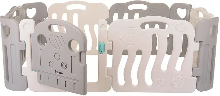 Детское ограждение манеж Pituso, морской, серый, бежевый