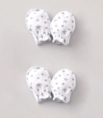 Варежки анти-царапки KiDi kids Ассорти мелкие серые звездочки кулир, 2 пары