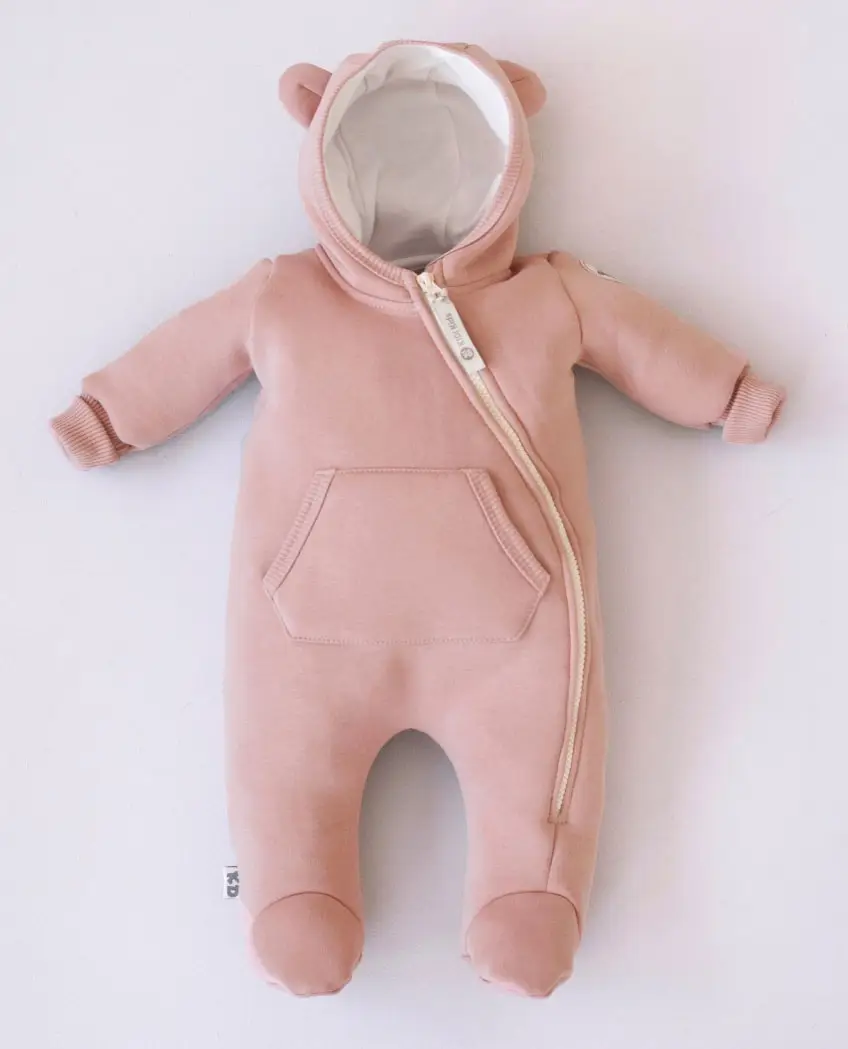 Комбинезон KiDi kids Пикколино-1 футер бежево-розовый 74-80 см