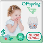 Фотография товара Трусики-подгузники Offspring, размер XL, 12-20 кг, 30 шт, расцветка Риф