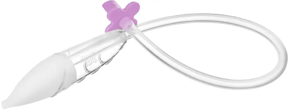 Аспиратор назальный с мягким наконечником в футляре, сиреневый мундштук