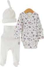 Фотография товара Комплект для новорождённых, лапша, цветочки, р. 56, КН122/10-И