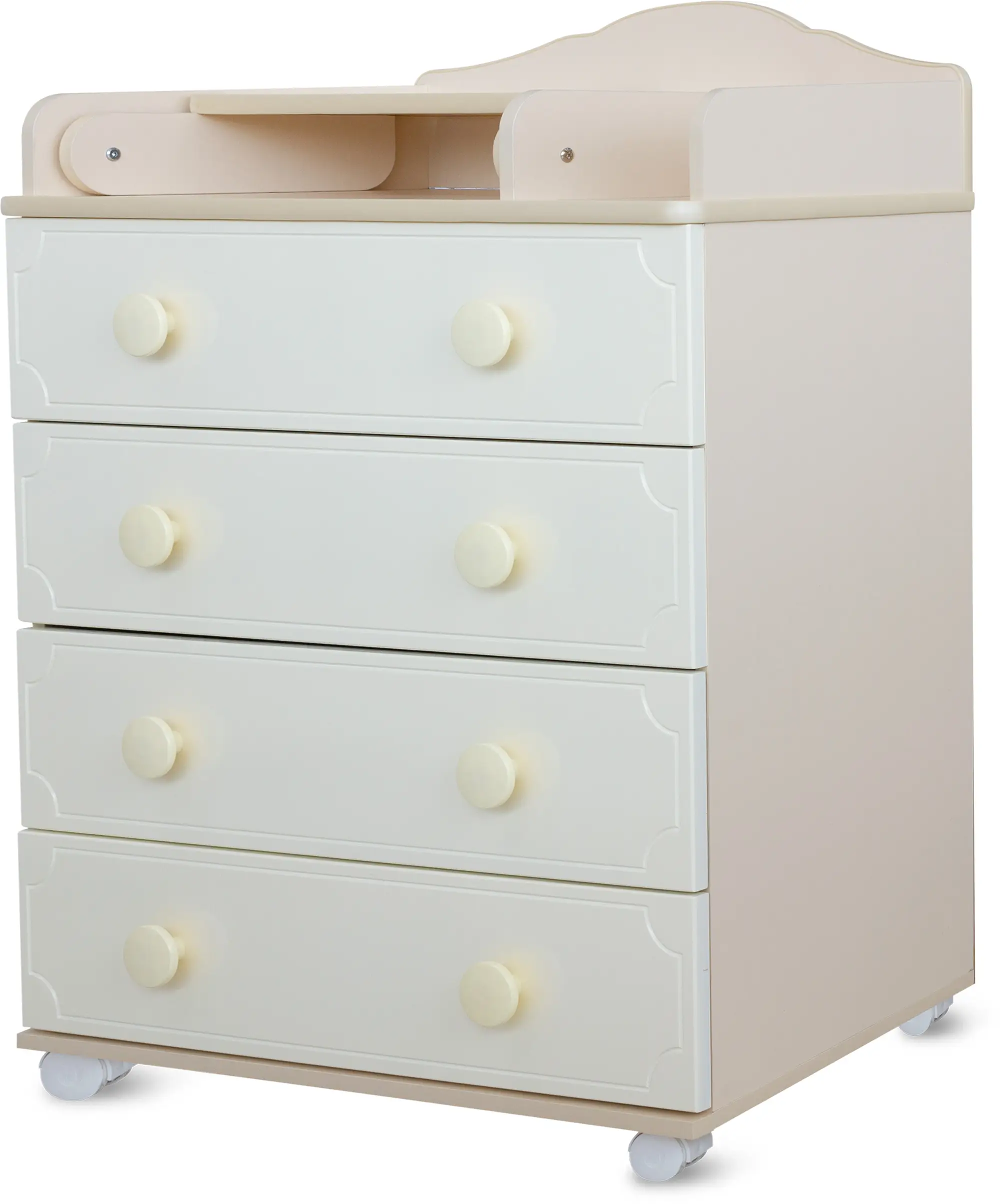 Комод Loona Canna 800/4 с откидной пеленальной доской, слоновая кость