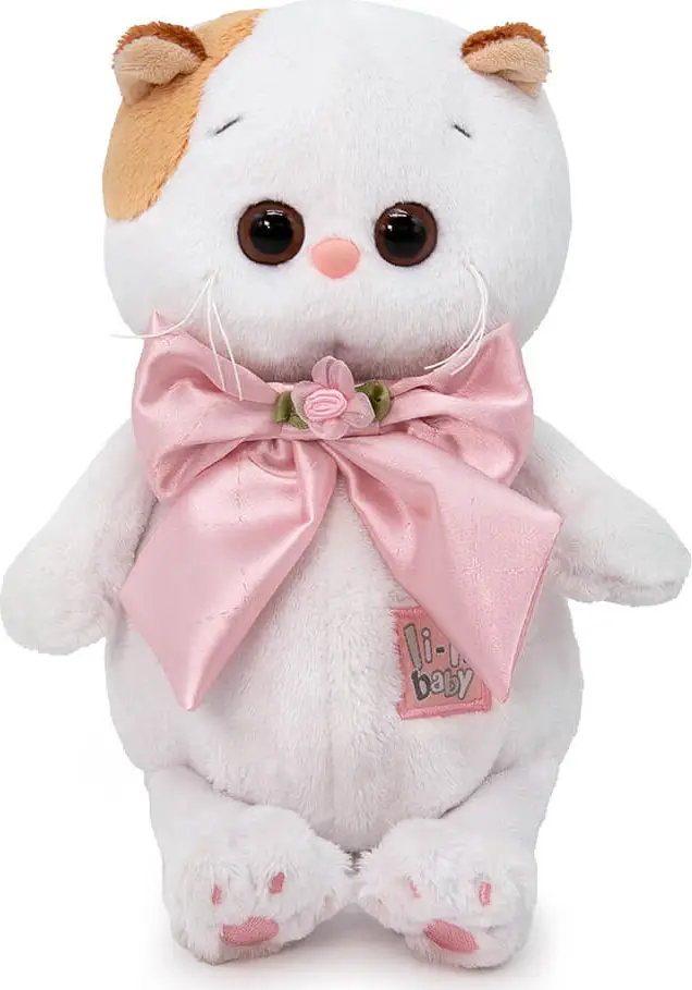 Игрушка мягконабивная Ли-Ли Baby с розовым бантом, 20 см