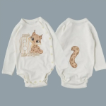 Фотография товара Боди асим Little Star Рысенок! 8 месяцев интерлок крем 62