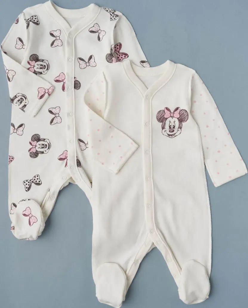 Комбинезон на кнопках "Минни", 2 шт, р. 62, цвет кремовый