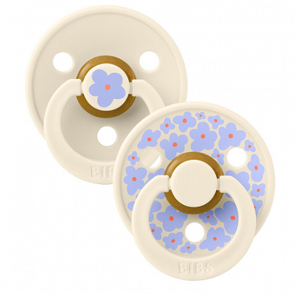 Фотография товара Набор пустышек латексных BIBS Studio Colour, 2 шт. - Jasmine - Ivory Mix, 0+ мес.