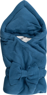 Фотография товара Конверт вязаный с бантом Luxury Baby, синий