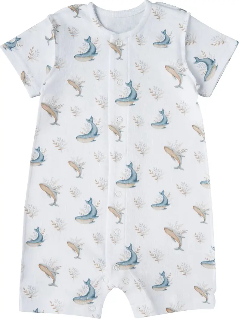 Песочник Киты с веточками, белый, р. 86