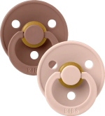 Фотография товара Набор пустышек латексных Bibs Colour, Woodchuck/Blush, от 6 месяцев