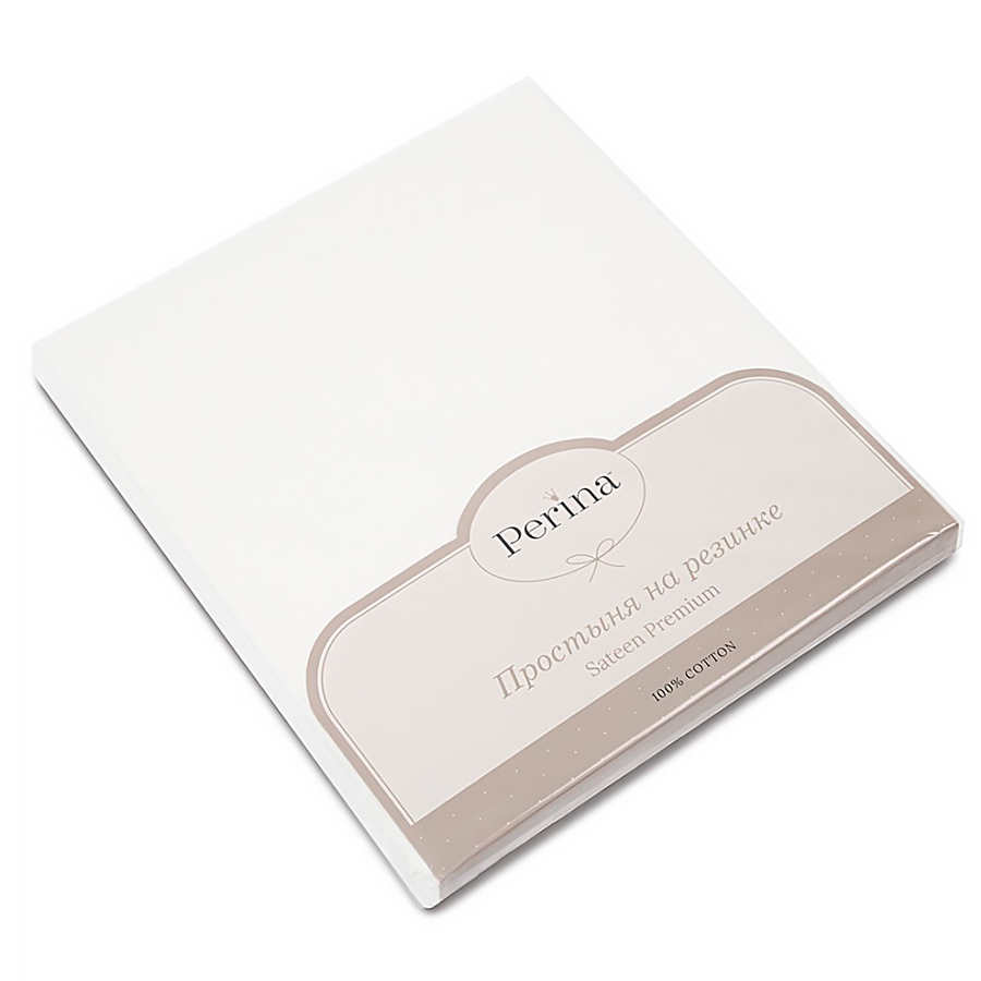 Простыня на резинке детская (Молочная) т.з.Perina