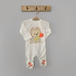 Фотография товара Комбез-асим Little Star Зайка с розочкой крем 74