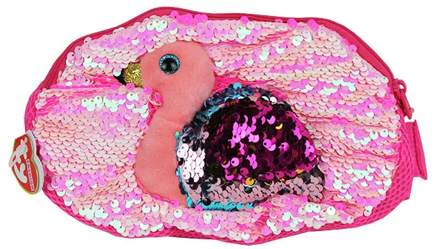 Сумка поясная TY Розовый фламинго