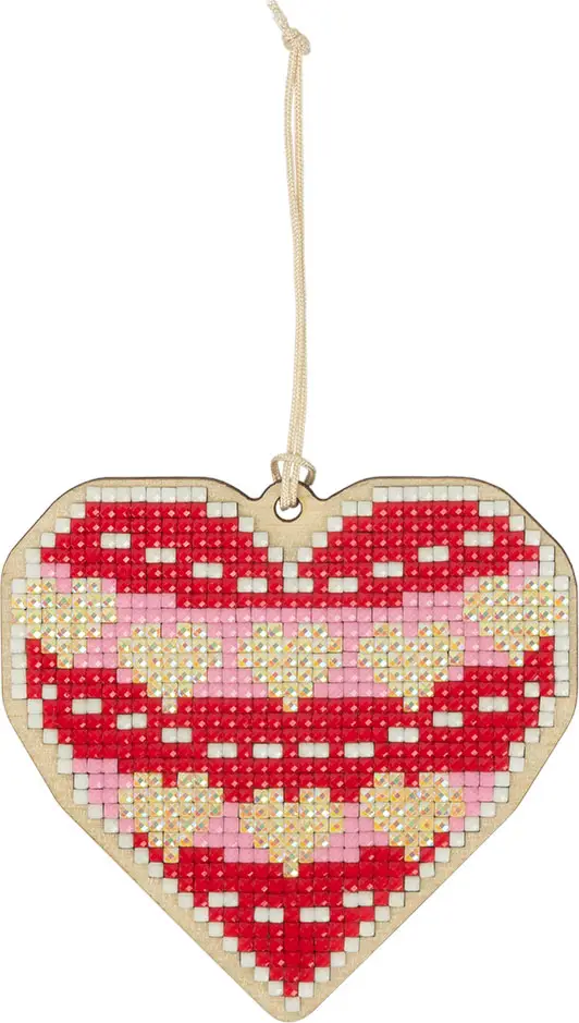 Кристальная мозаика Фрея подвеска Сердце, 9x8.5 см