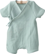 Фотография товара Боди KiDi kids на завязках, муслин, полынь, размер 18, рост 56-62 см