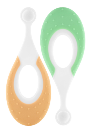 Фотография товара Зубная щетка для детей "Морской конёк" ультрамягкая, 10.000 щетинок, 2шт. Зеленый+Оранж