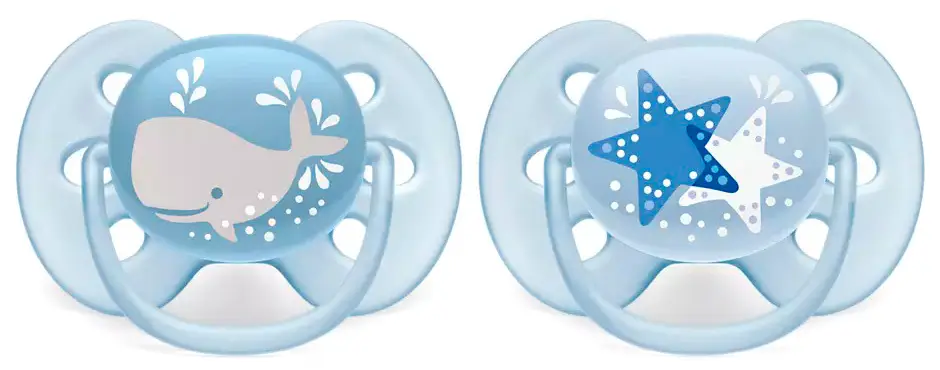 Пустышка Philips Avent ultra soft с футляром 6-18 месяцев 2 штуки