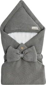 Фотография товара Конверт Amarobaby Pure Love Batic вязаный утепленный на выписку, 85 см, серый