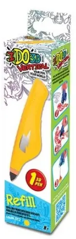 Картридж для 3D ручки Вертикаль, цвет неоновый желтый