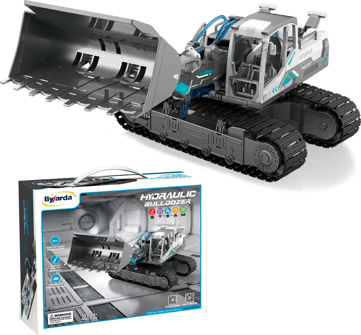 Конструктор Junfa гидравлический Строительные машины Бульдозер, арт. WZ-25951