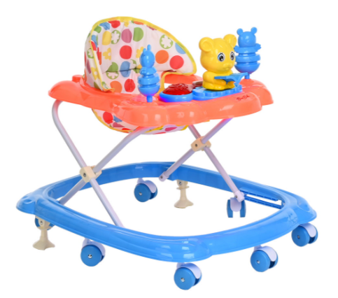 BAMBOLA Ходунки Медвежонок (7 пласт.колес,игрушки,муз) 6 шт/уп (68*59*56) Blue/Голубой-Оранжевый