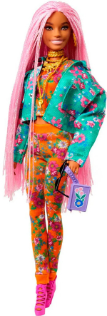 Фотография товара Кукла Barbie Extra c розовыми афрокосичками, GXF09