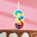 Фотография товара Свеча Страна Карнавалия для торта цифра Подарок цифра 3, 12,2 см