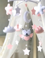 Felt Dreams Мобиль на кроватку "Совушка", розовый