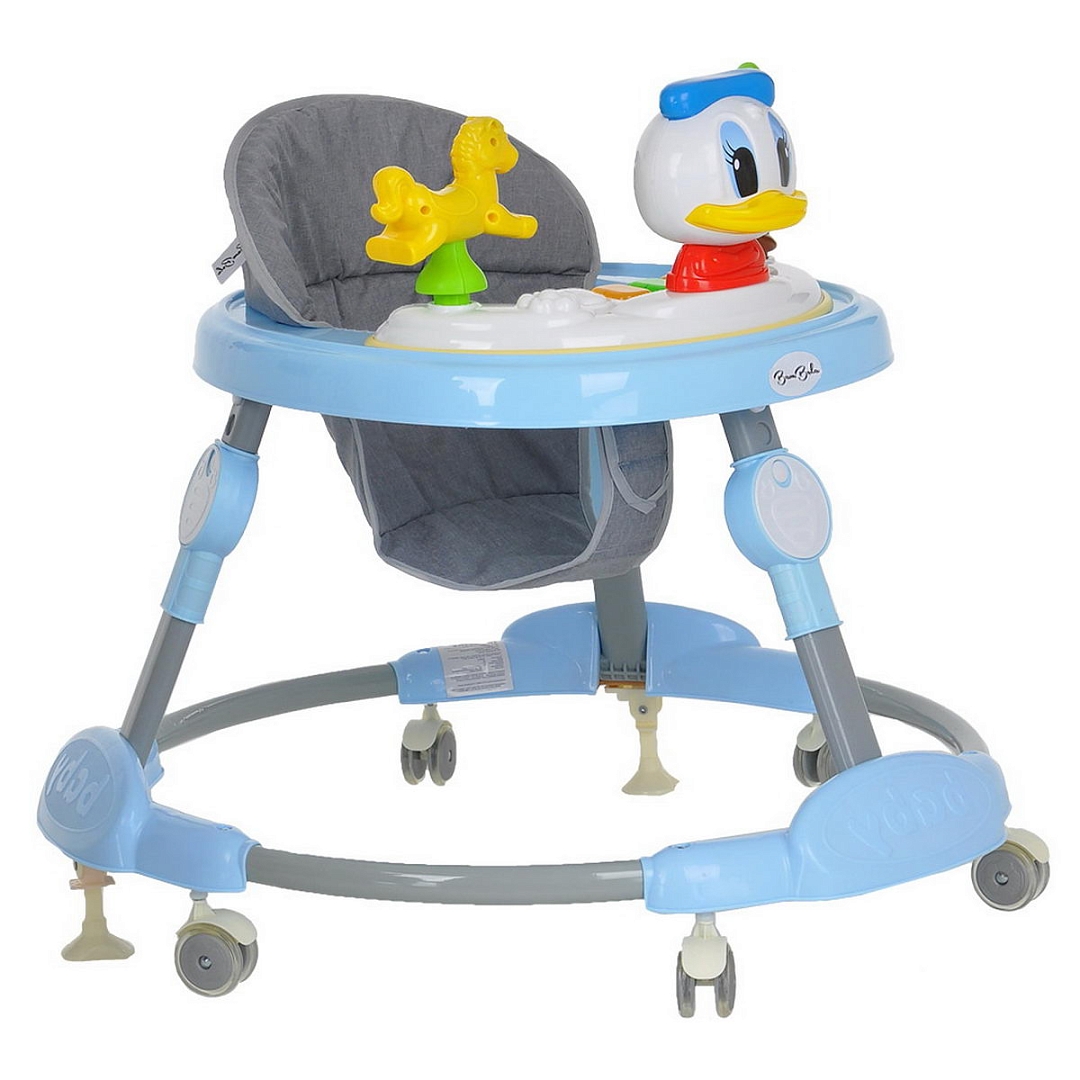 BamBola Ходунки Утенок круглые, игровая панель, музыка, голубой