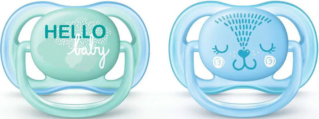 Пустышка силиконовая анатомическая Philips Avent Ultra Air для мальчиков 0-6 мес. 2 шт.