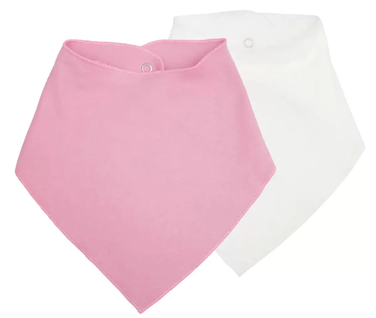 Нагрудник детский AmaroBaby Nature Зефир, розовый/молочный, 2 шт., 36-21 см.