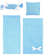 Фотография товара Постельное бельё ПК Лидер для барби голубое в горошек