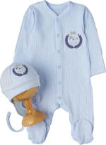 Фотография товара Комбинезон + чепчик Little Star Герб лощадка виктория, голубой, (62)