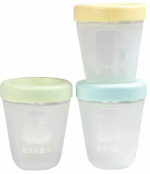 Фотография товара Набор силиконовых контейнеров Beaba Portions Silicone Spring 3 штуки
