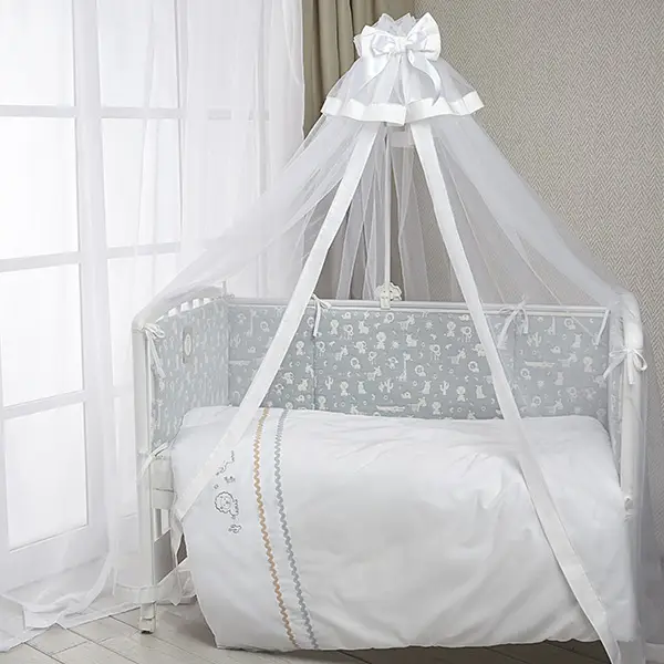 Комплект постельных принадлежностей для детей Perina Toys Зверюшки голубые