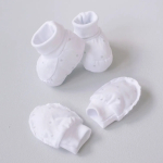 Фотография товара Комплект варежки анти-царапки и пинетки KiDi kids Звездочки