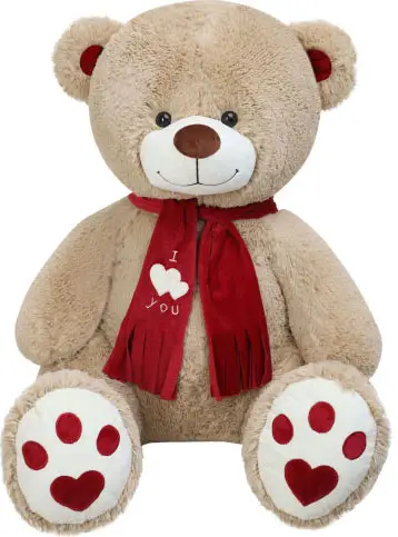 Мягкая игрушка Медведь Кельвин Belaitoys, 100 см, цвет кофейный