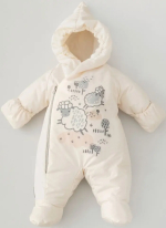 Фотография товара Комбинезон "Акварель.Овечки" KiDi kids демисезонный, молоко, р.20