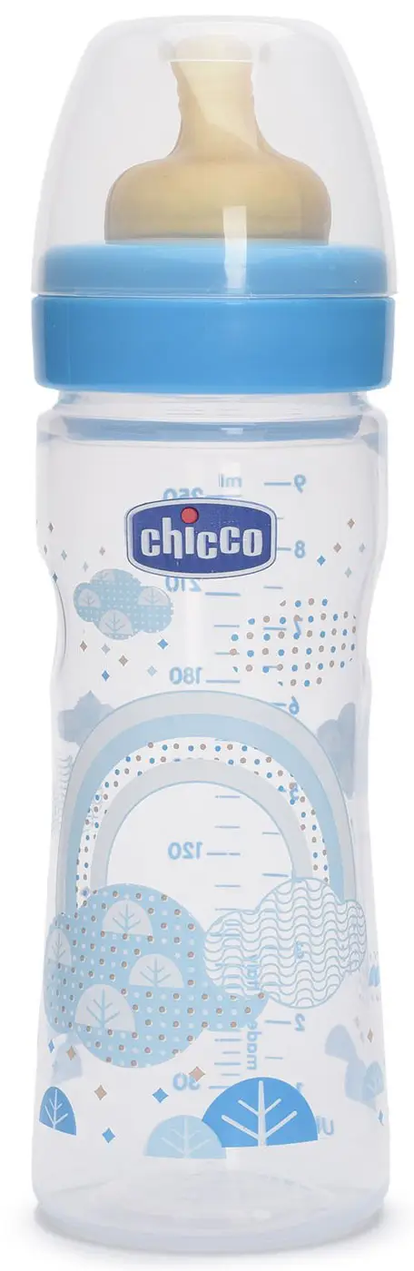 Бутылочка с латексной соской Chicco Well-Being Boy 250 мл 2m+