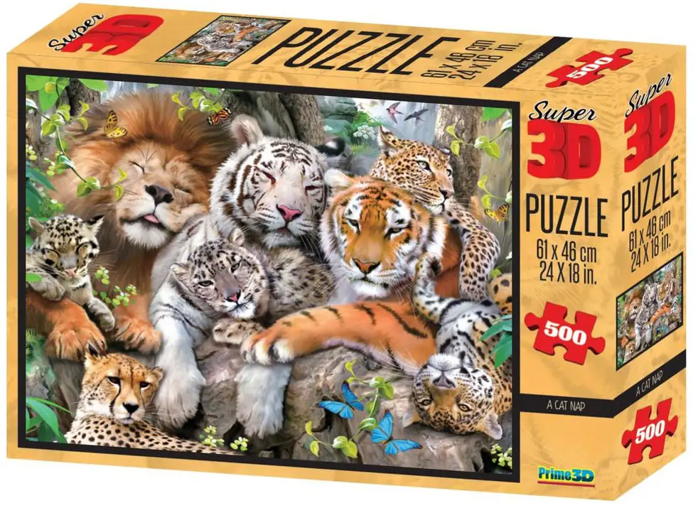 Стерео пазл Prime 3D Кошачий сон 10001