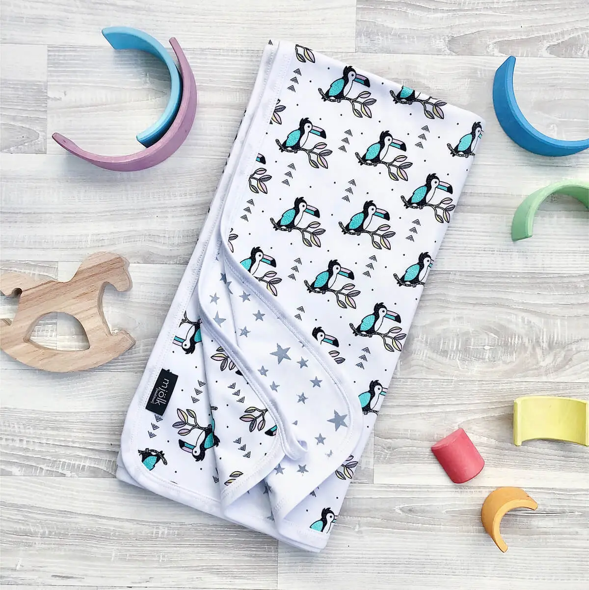 Двусторонний плед Mjolk Туканы 120х85 см