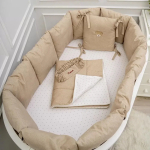 Набор 4 предмета для овальной и прямоугольной кроватки Lappetti Сканди бежевый