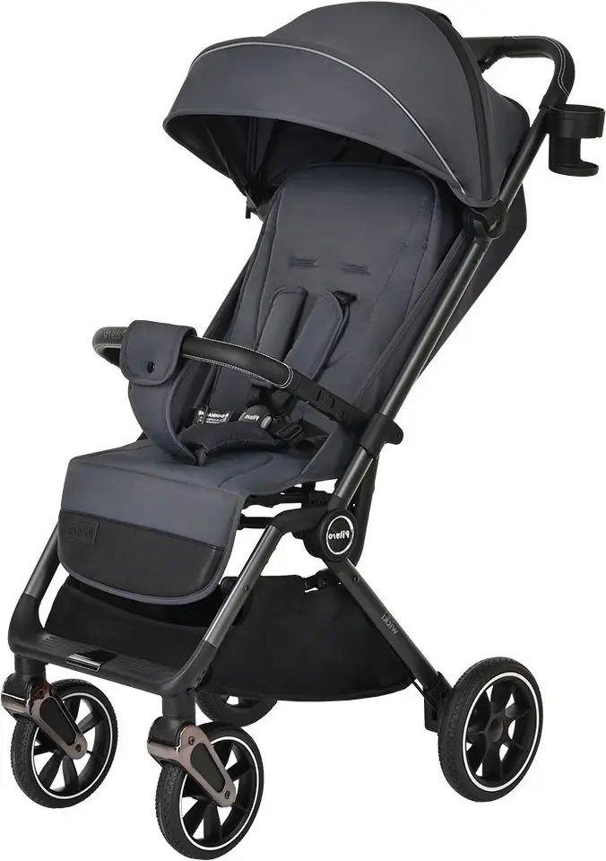 Коляска детская Pituso Wicki, прогулочная, Graphite/Графит/PU
