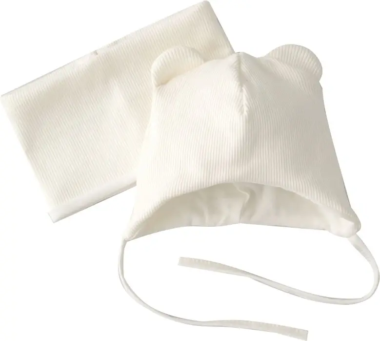 Комплект 2 предмета Орсетто KiDi kids, шапка, снуд, от 3 до 6 месяцев, молоко