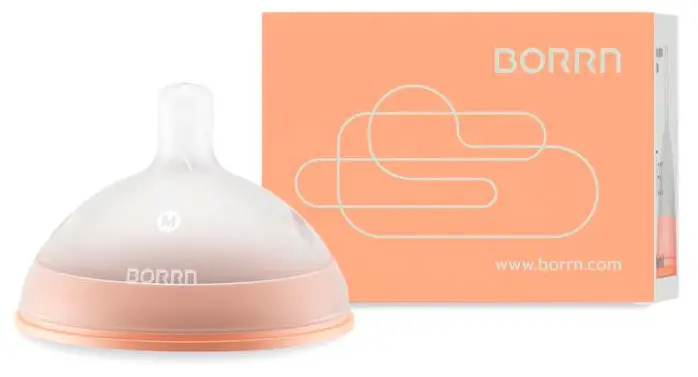 Силиконовая сменная соска для бутылочки для кормления BORRN с быстрым потоком, оранжевая 6 месяцев+