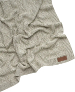 Фотография товара Плед  вязаный Terry Little Star, 90х90 см, оливковый меланж, арт. 0015