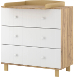 Фотография товара Комод Incanto RONNIE со съемным пеленальным столиком, мдф, белый/дуб