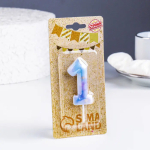 Фотография товара Свеча Страна Карнавалия в торт на шпажке Звездопад цифра 1, 5,5 см