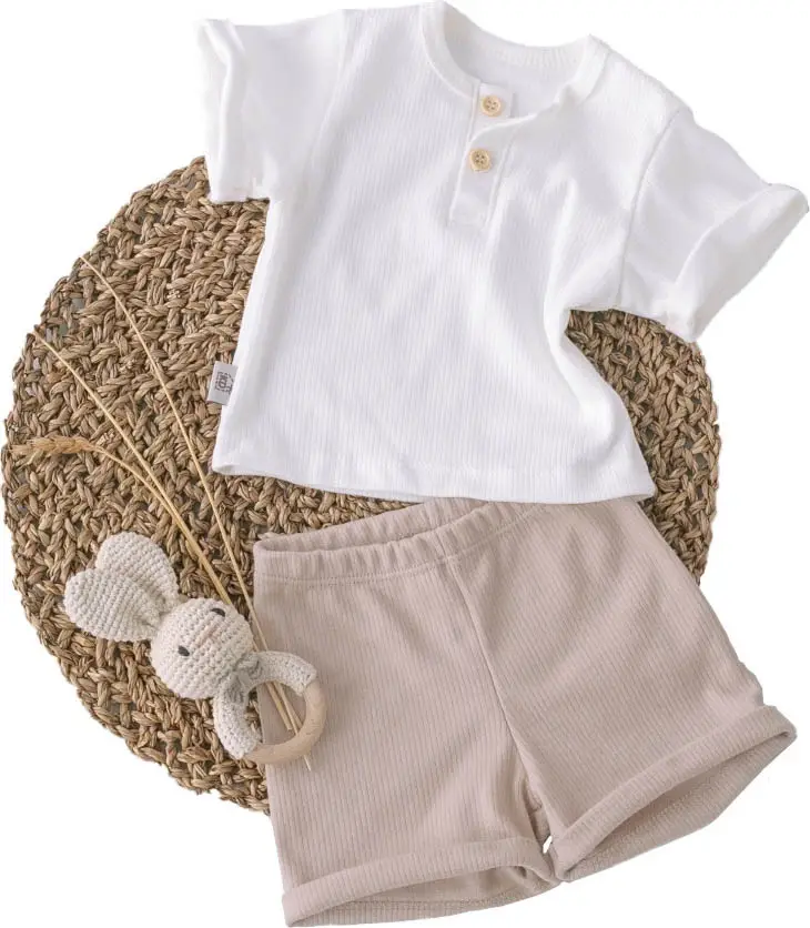 Пижама летняя для мальчика KiDi Kids, Капучино, молоко+капучино, лето, р. 20 рост 62-68 см